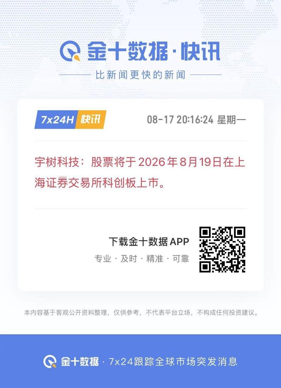 宇树科技后天上市了（周三）还是熟悉的科创板上市如果按长鑫科技上市的规格来看又是大