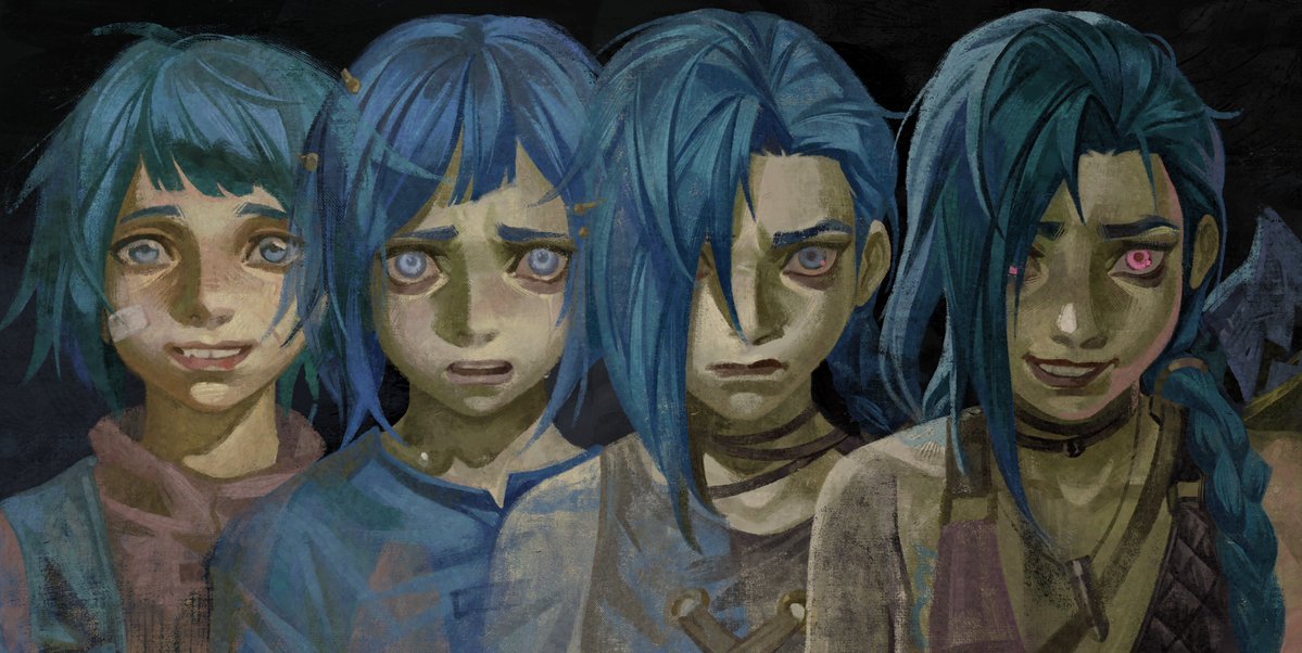 双城之战动画人物肖像同人（cr:silverheatherr）英雄联盟