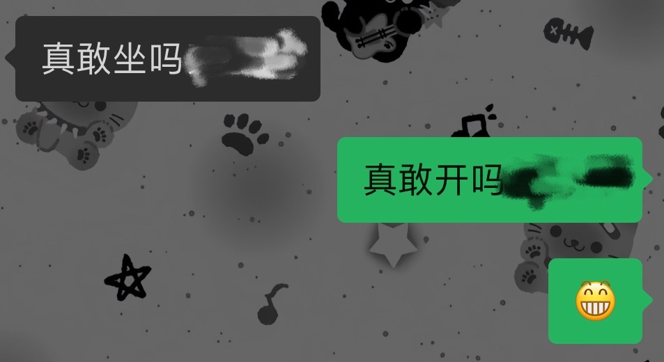 当我刚拿驾照的朋友提出她来开车出去玩时： 