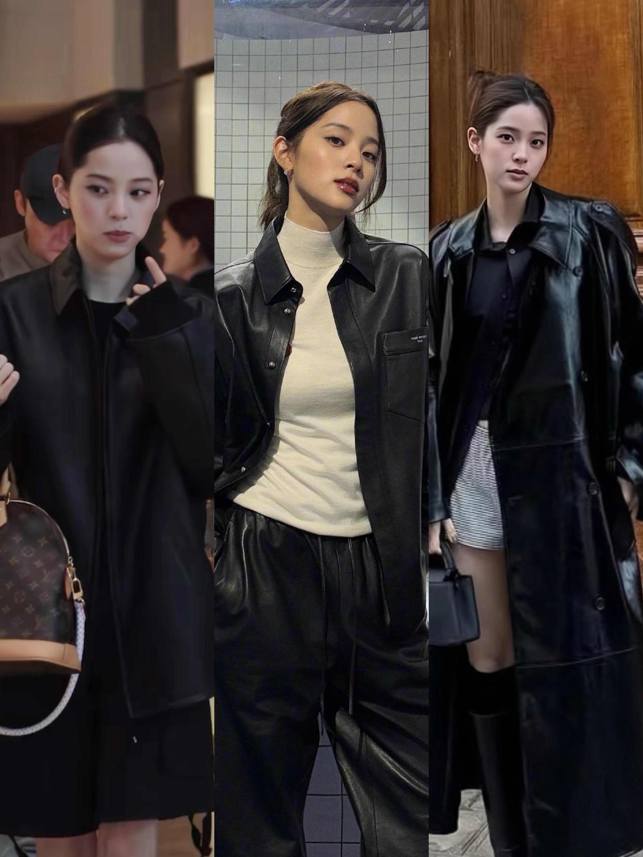 黑色皮衣怎么穿时髦不无聊？欧阳娜娜这三套全是教科书模板！
自带酷感的黑色皮衣，最