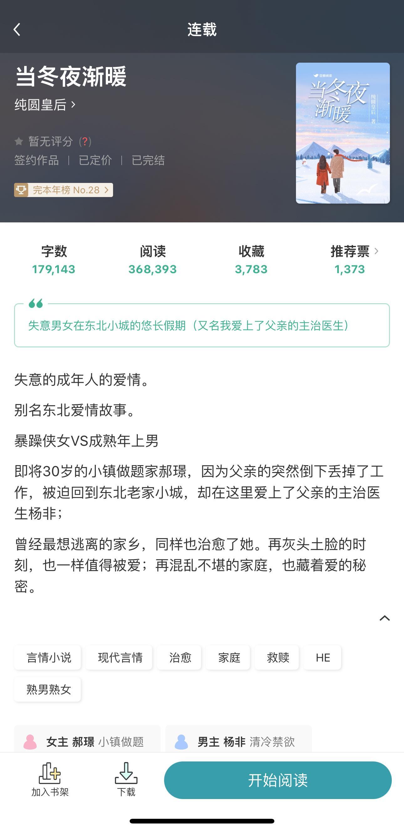 🫛｜今 日 限 免《当冬夜渐暖》纯圆皇后暴躁侠女VS成熟年上男《摄像头猎人》不