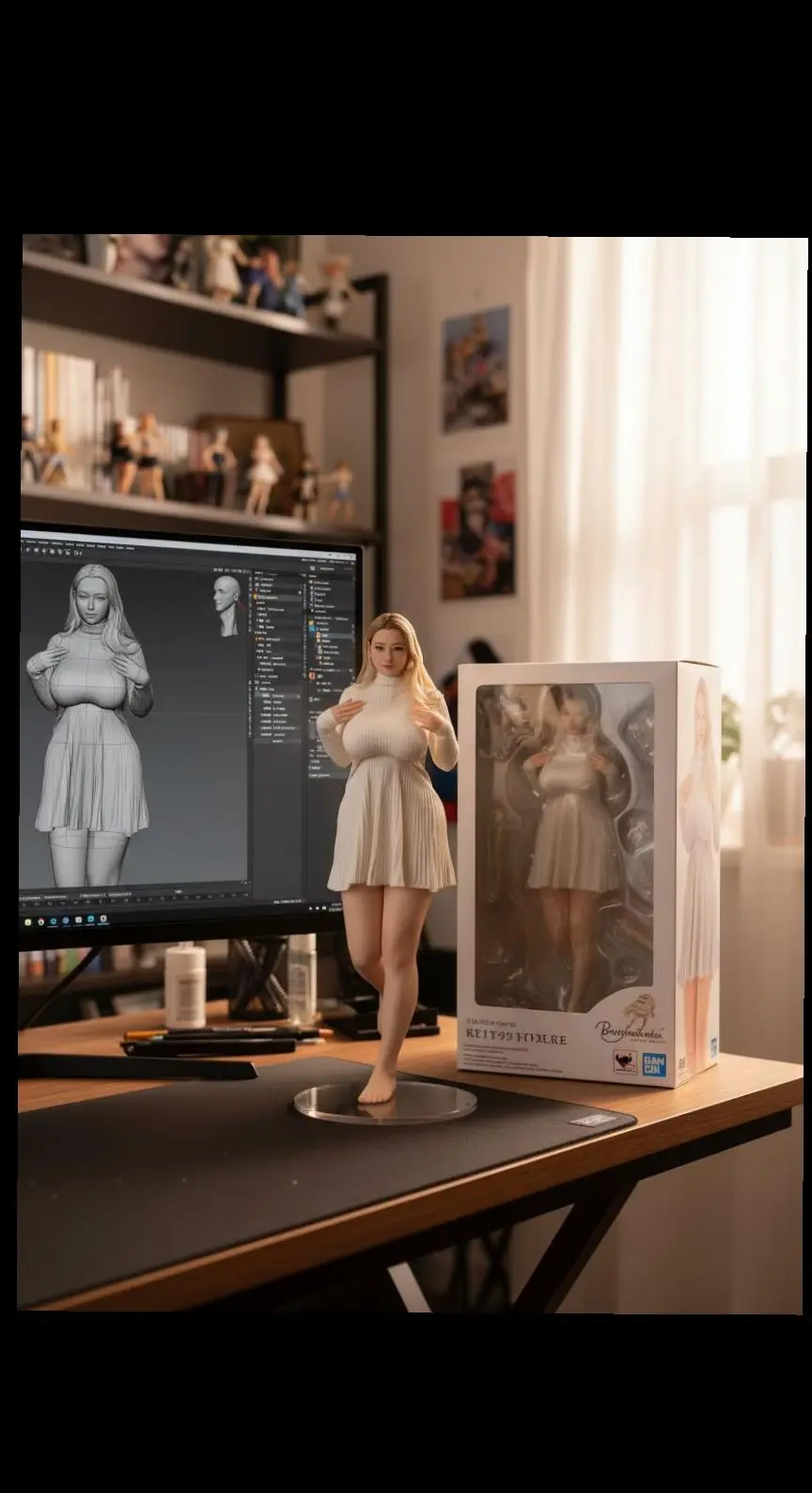 手办模型 3d建模 美少女 颜值控 极品身材