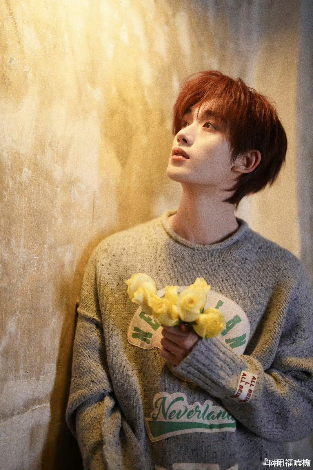 丁程鑫手捧黄玫瑰好温柔🫶🏻 今天是居家男友来的、、 