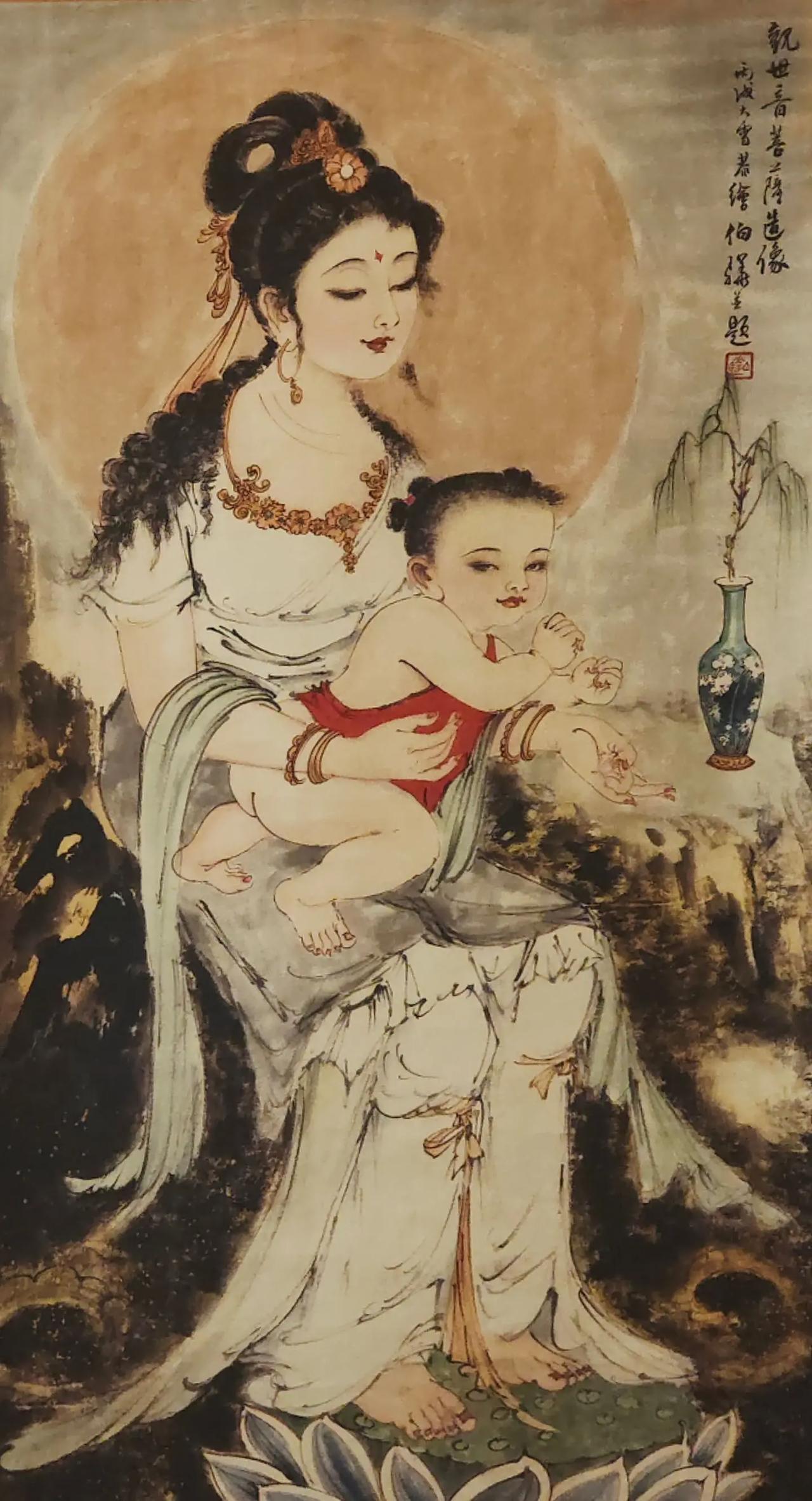 白伯骅作品观音送子！