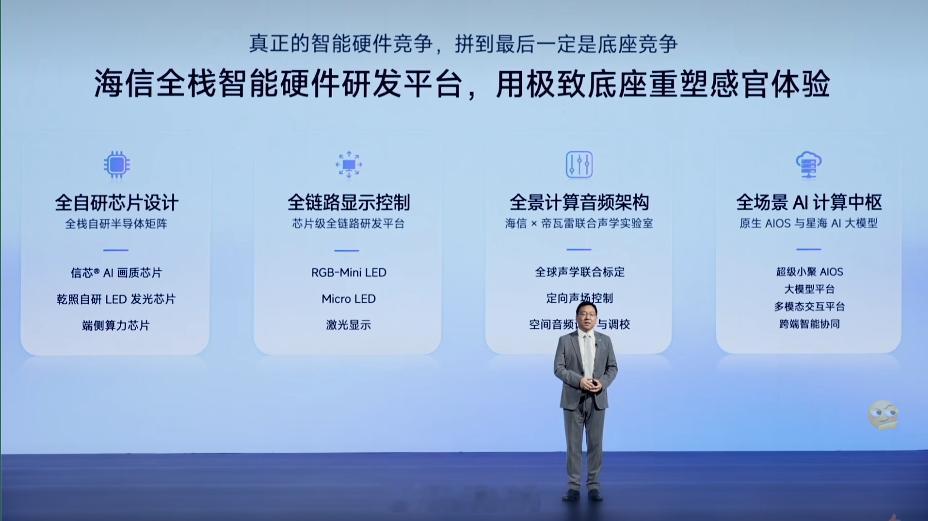 智能硬件的终极竞争，终究是底层底座的博弈。海信发布全栈智能硬件研发平台，构建了从