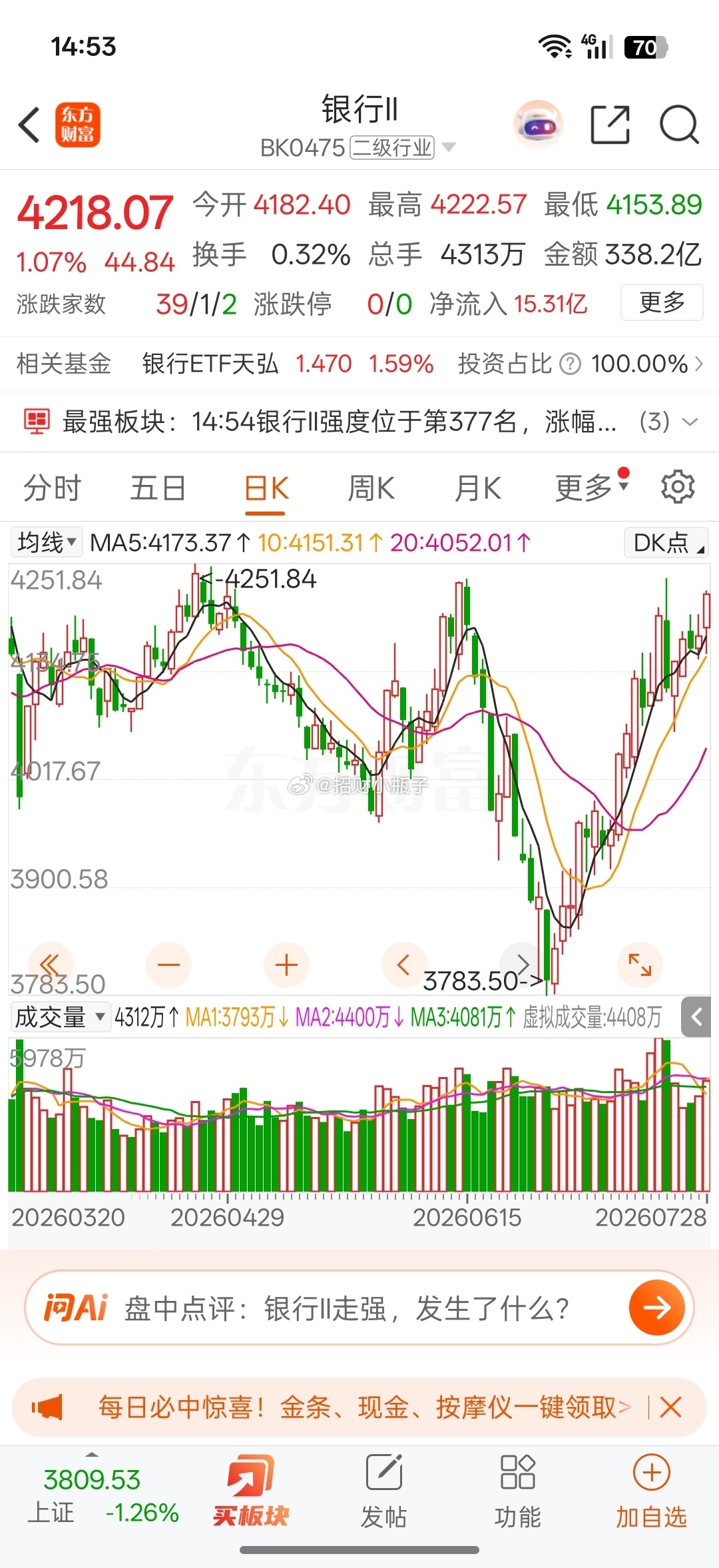 大盘不好时，银行就是最好的避难所 