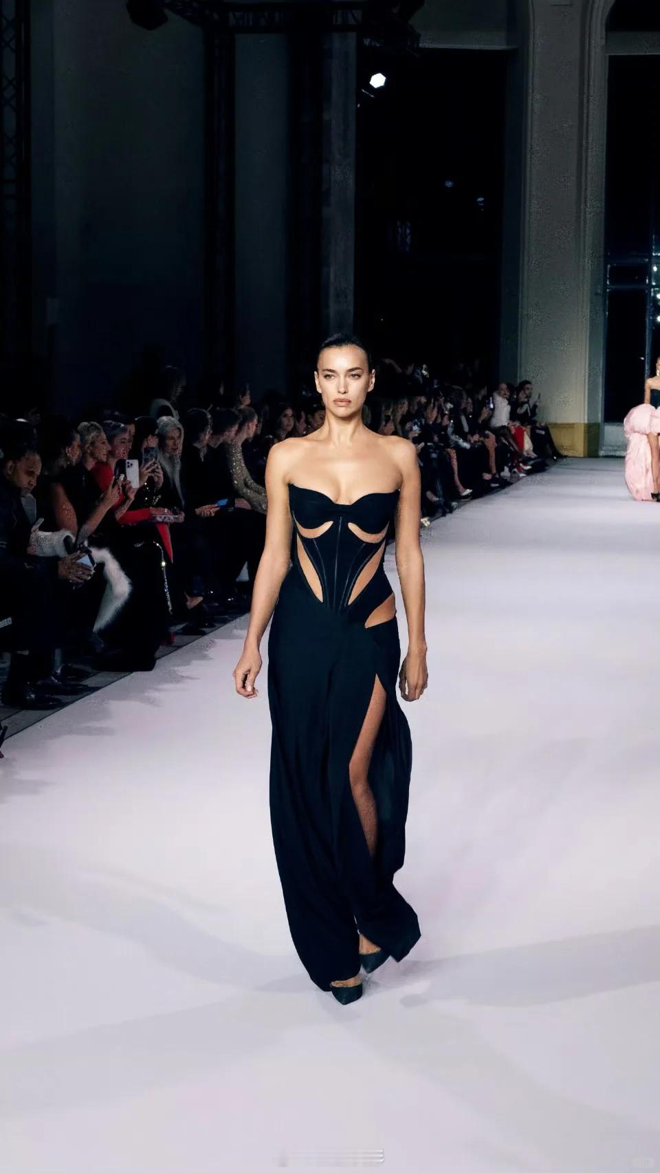 Irina Shayk walking FOR Celia Krithariot