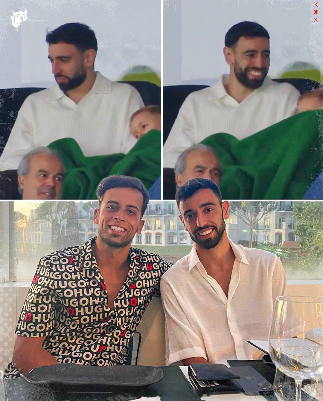 昨天估计球队放了一天假，费尔南德斯回到葡萄牙出现在一场葡甲联赛的观众席 