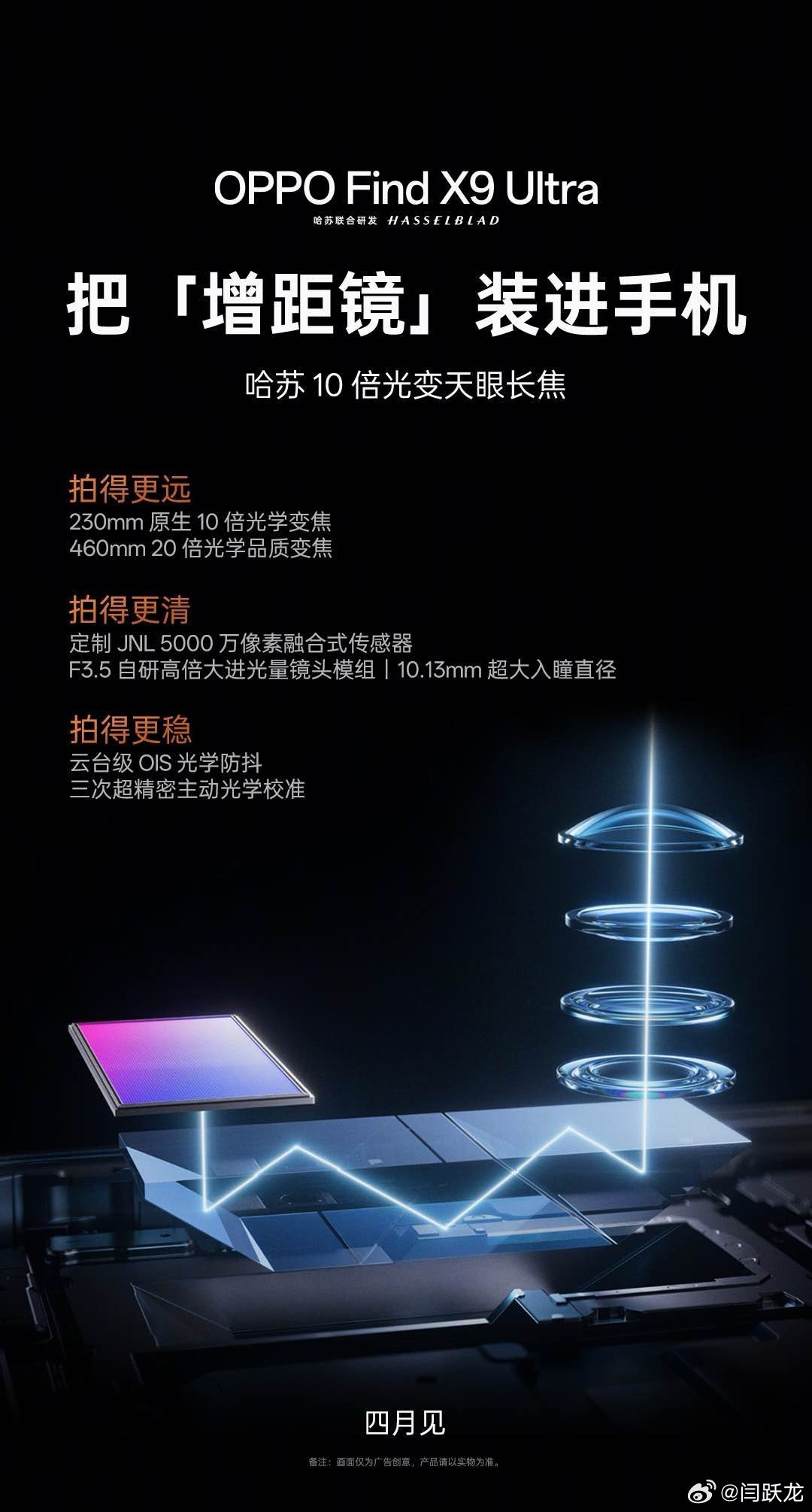 OPPO Find X9 Ultra搭载哈苏10倍光变天眼长焦，行业首创五反射倒