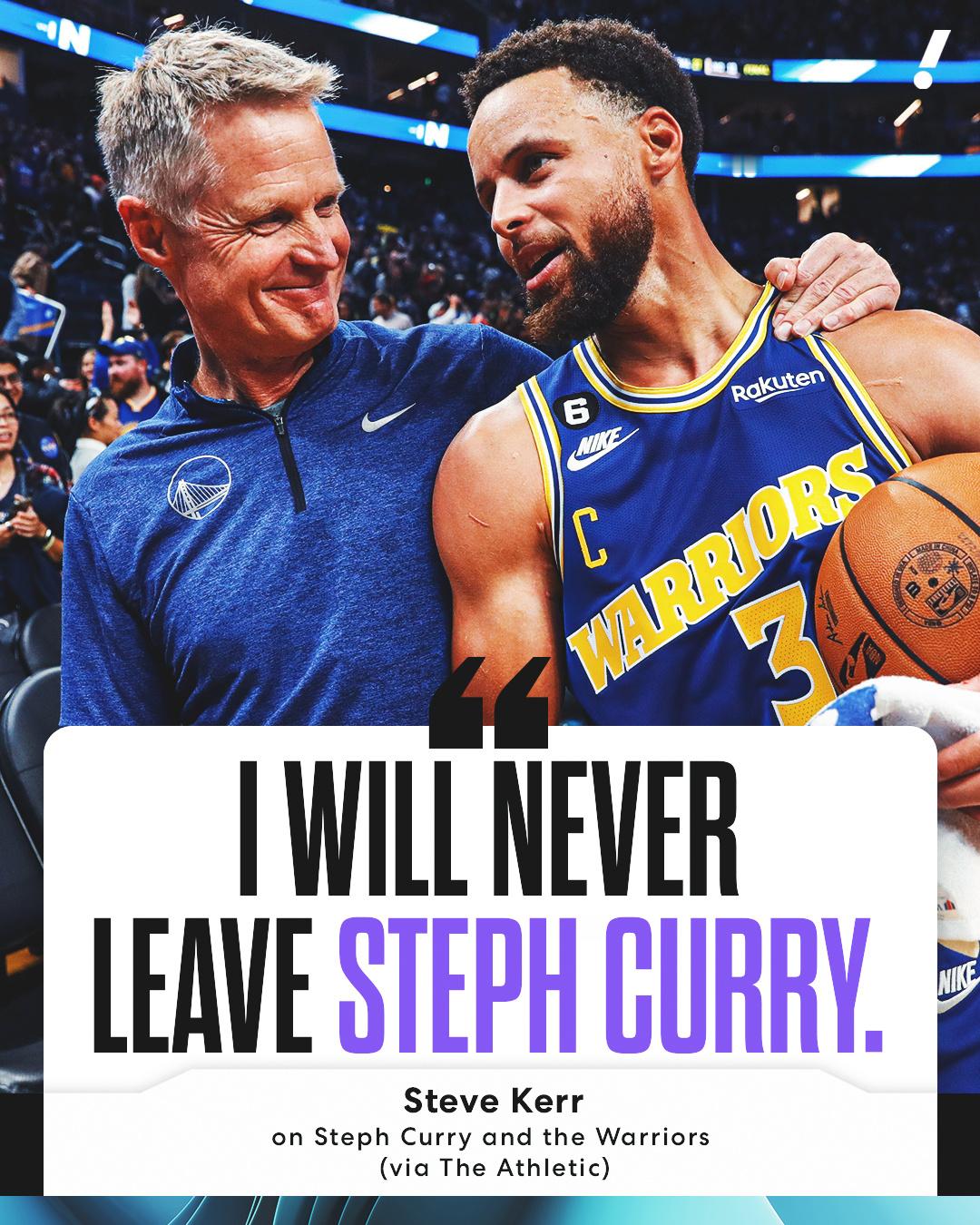 科尔：“我永远不会离开斯蒂芬·库里。”❤️科尔￼近日做客《The Athleti