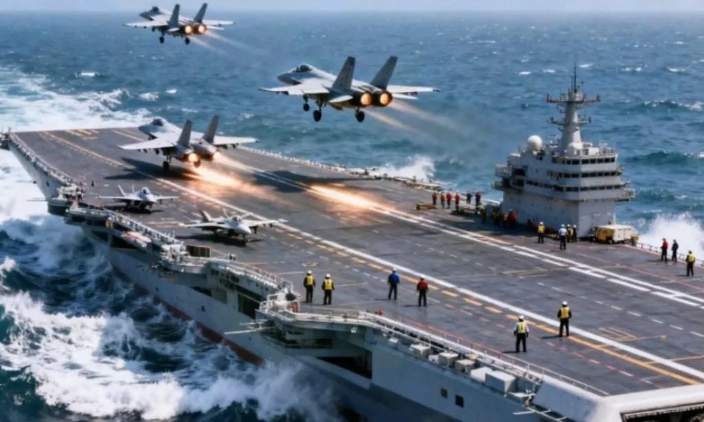 看着网上那些福建舰电磁弹射的高清慢放，底下评论区还在狂刷“遥遥领先”，我真是一身