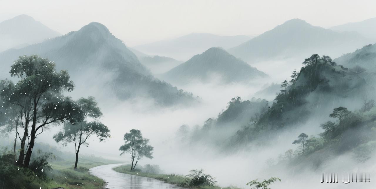 赏析：这幅对联的下联“空山新雨来”与上联“小路清风过”相得益彰。下联以空山新雨之