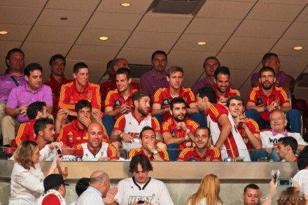 【西班牙国家队观战NBA总决赛】NBA总决赛热火主场迎战马刺，正在迈阿密备战友谊