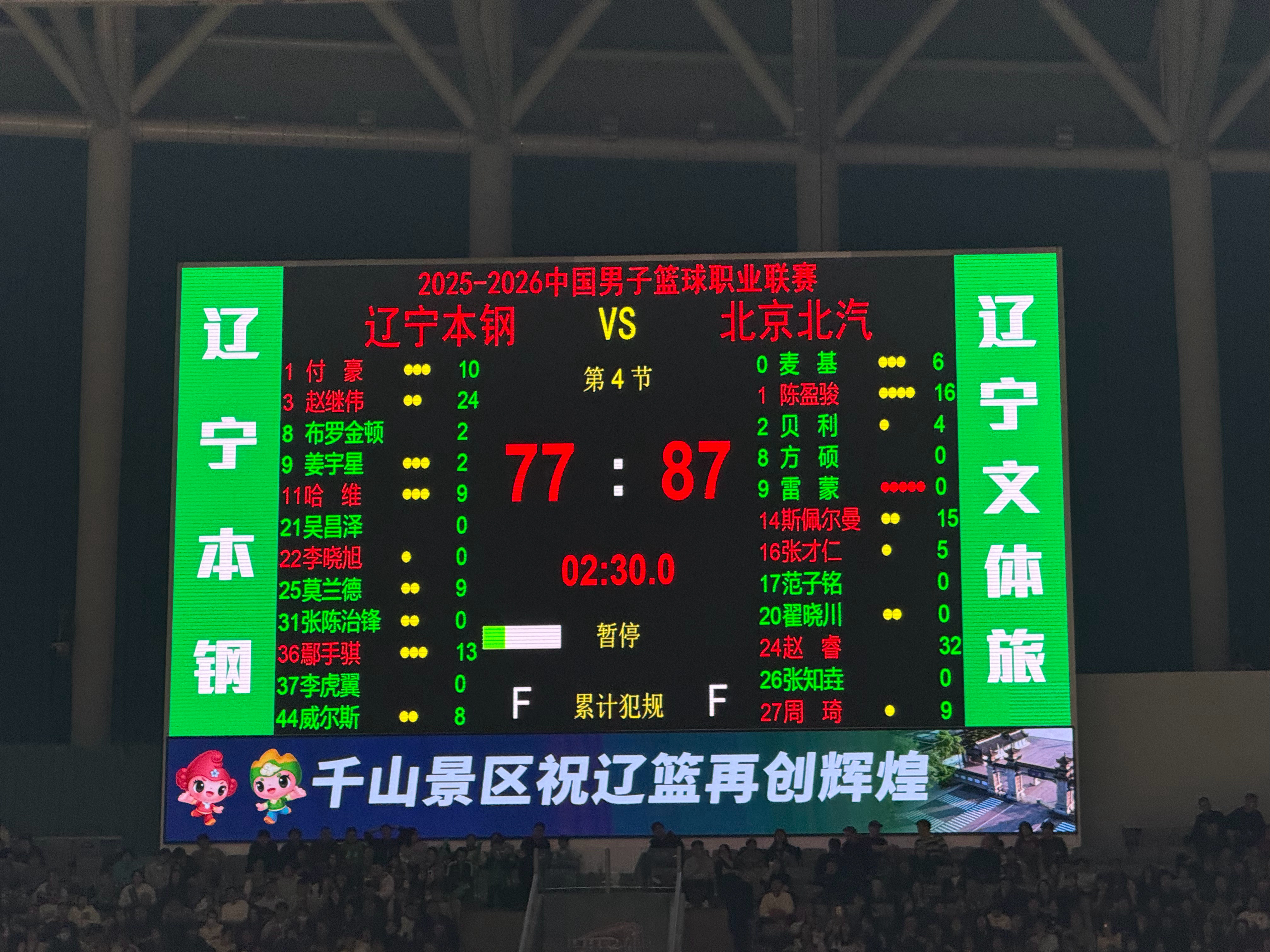 辽宁男篮vs北京男篮咱们就剩继伟这一杆枪，北京都能投啊