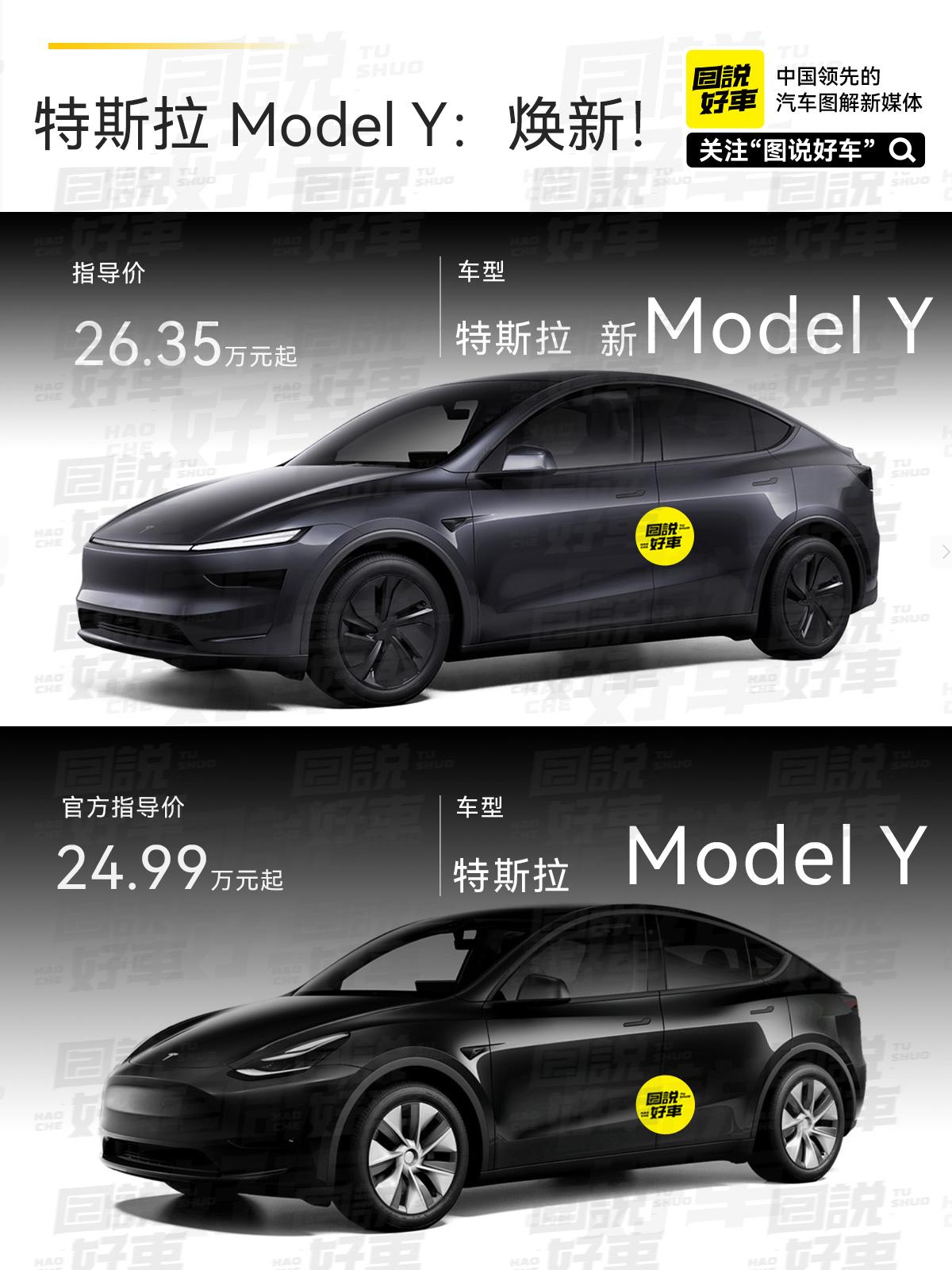 特斯拉 Model Y 焕新！。新款 Model Y 终于来了，果然是...