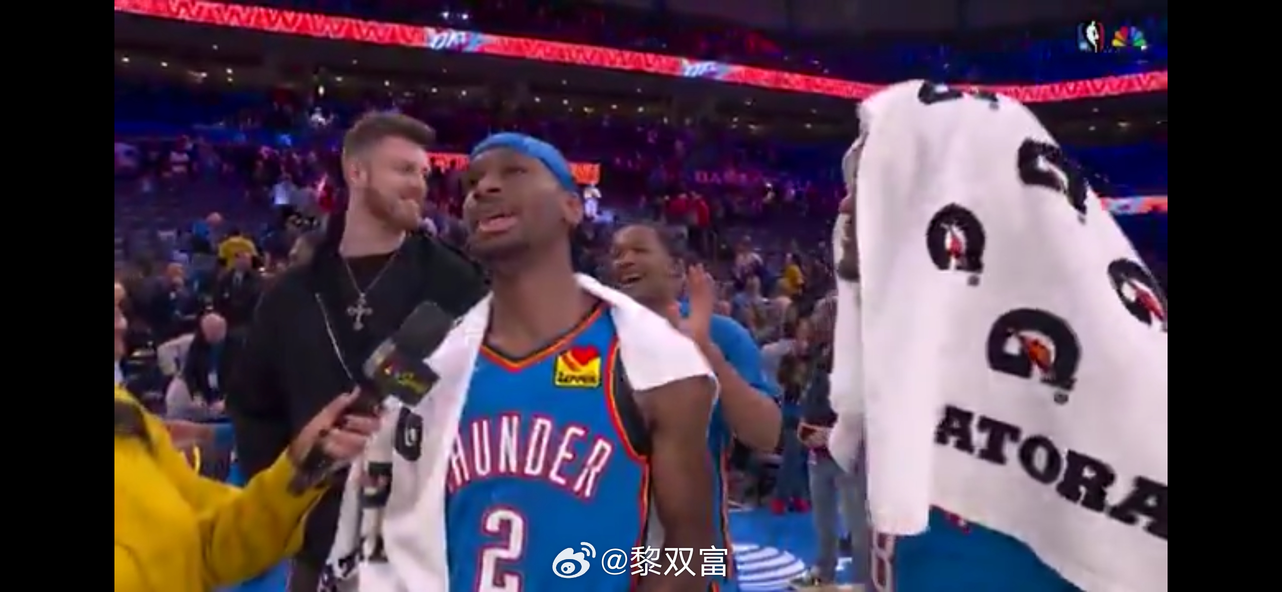 雷霆在0-3后终于在主场赢了马刺一场，SGA赛后场地采访时说，这场并不值得像赢超