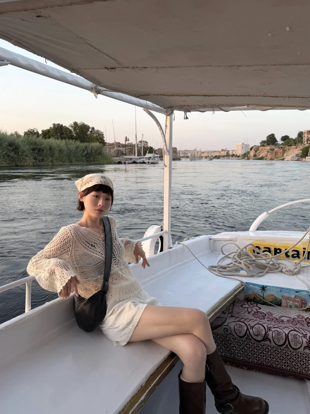 埃及⛵️尼罗河帆船坐了！