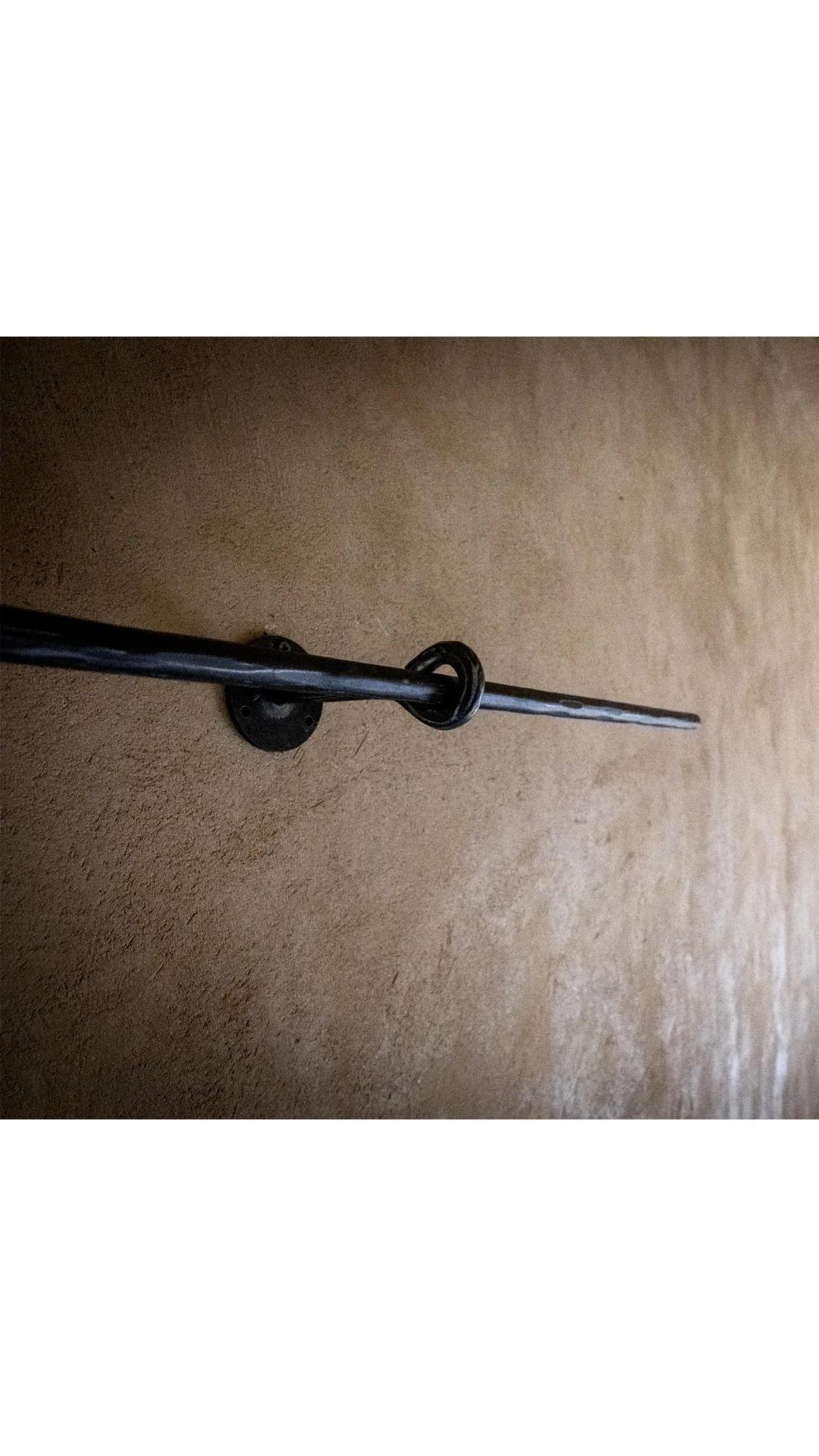 银白色的黑丨侘寂窗帘杆丨老铁匠