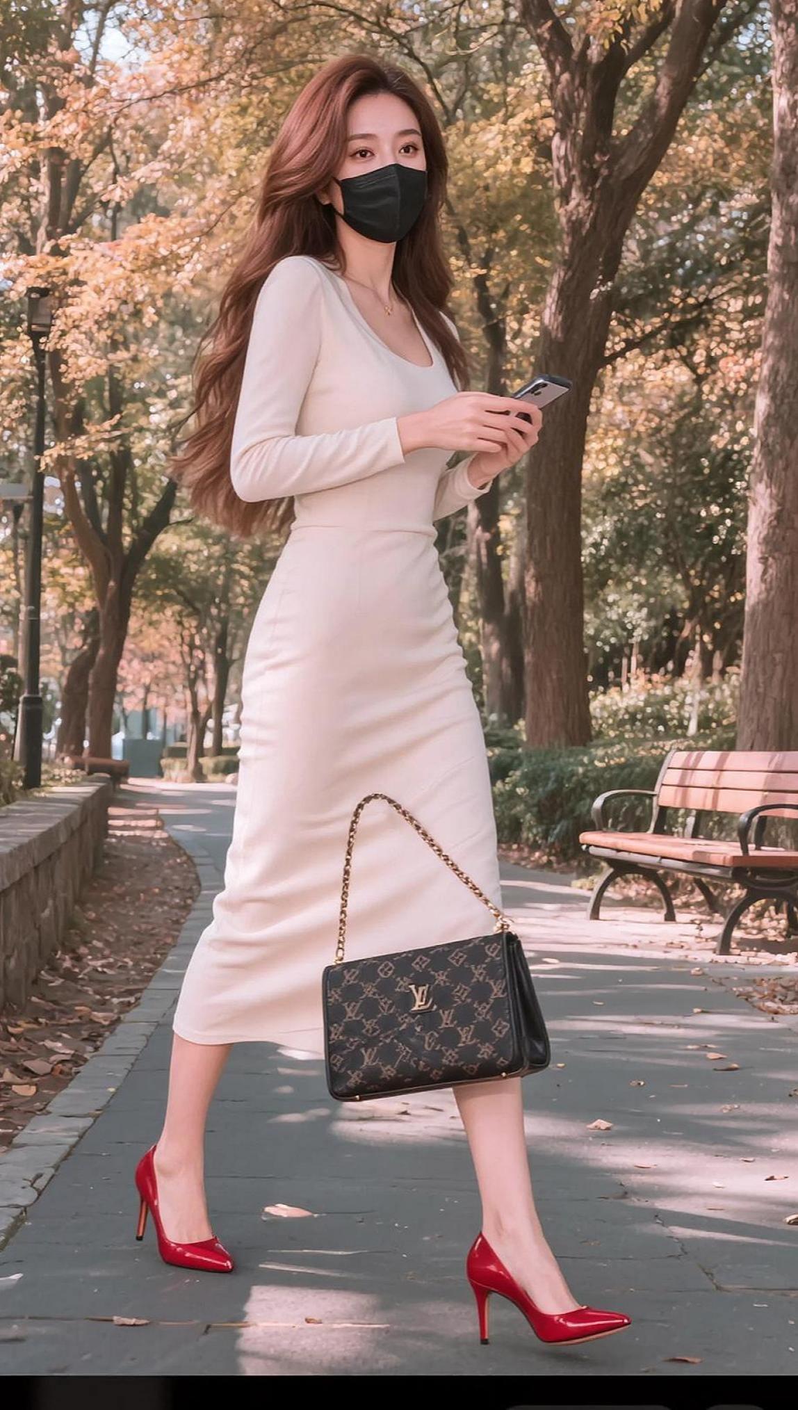 AI秋日休闲风 抖音ai创作 AI扩图 自然美景 颜值在线