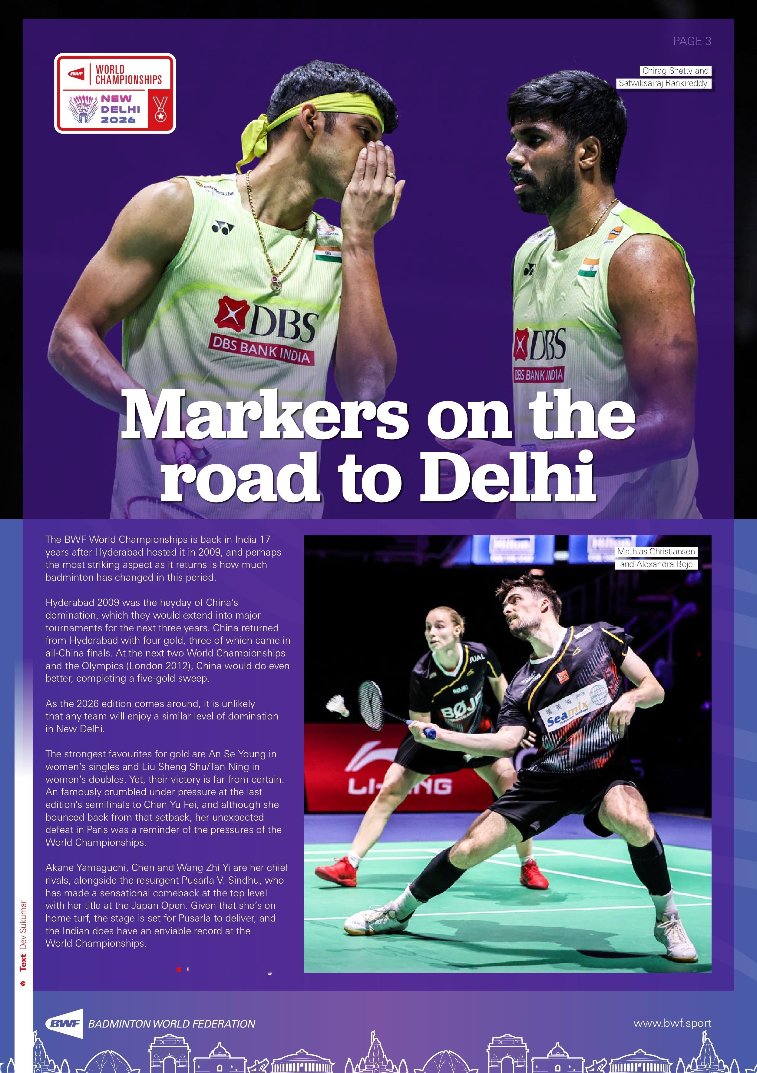【世界羽联展望新德里世锦赛：Markers on the road to Del