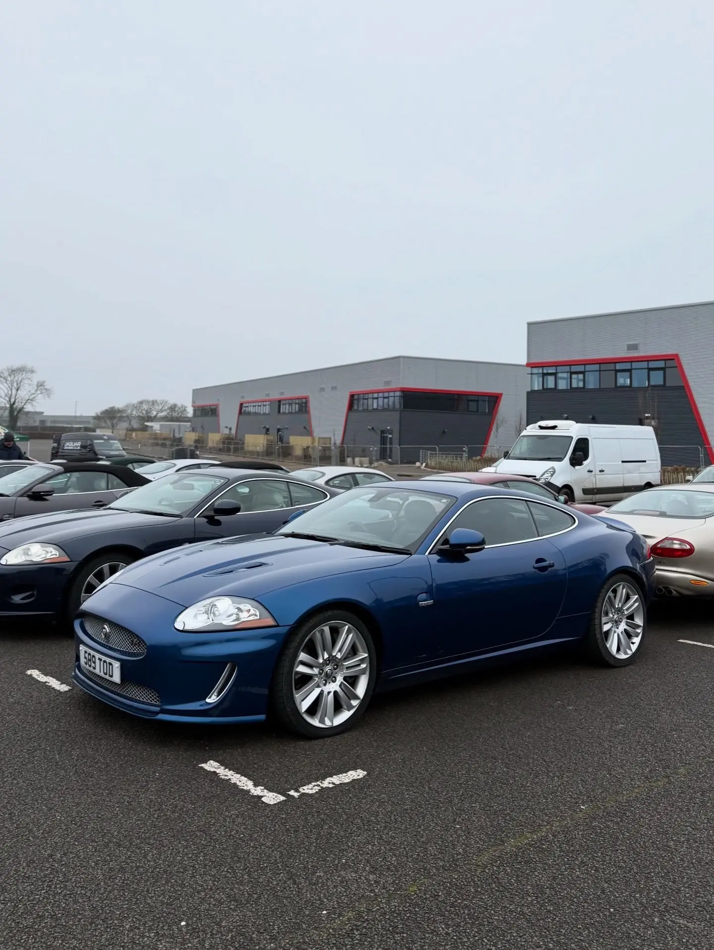 Blue Jaguar XKR.