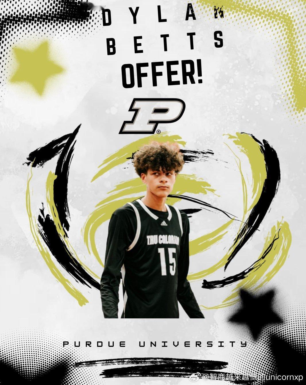 普渡大学果真向15岁218公分中锋Dylan Betts提供了offer。普渡大