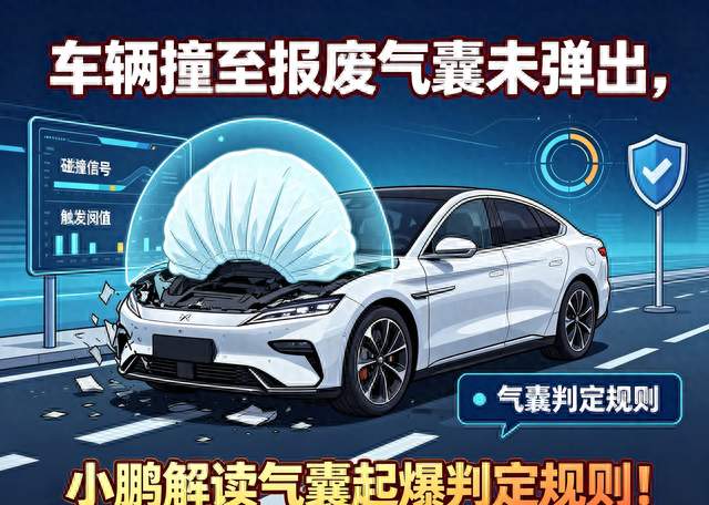 车辆撞至报废气囊未弹出，小鹏解读气囊起爆判定规则！
