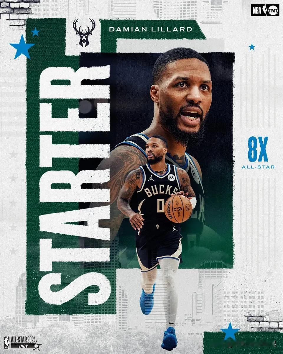 2024年NBA全明星首发公布，有趣的是利拉德在西部全明星替补都难，跑东部居然打