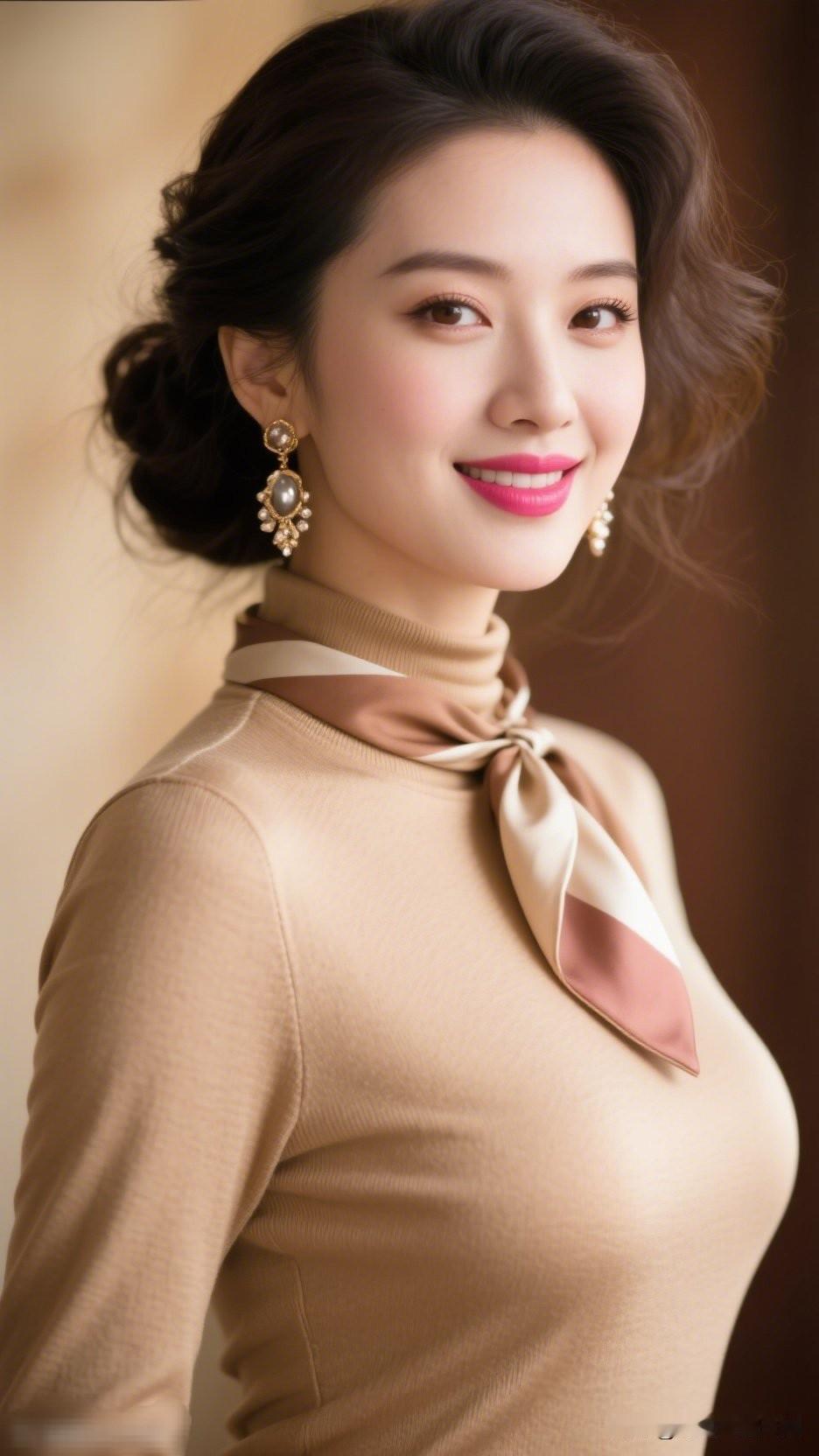 优雅复古风，精致妆容与复古耳环相得益彰，散发迷人魅力。有哪些适合40岁女人的时尚