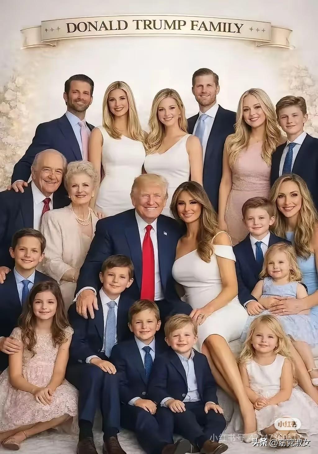 一家人就是要整整齐齐的，基因是真强大啊！子孙满堂天伦之乐。幸福了的一家人 全家就