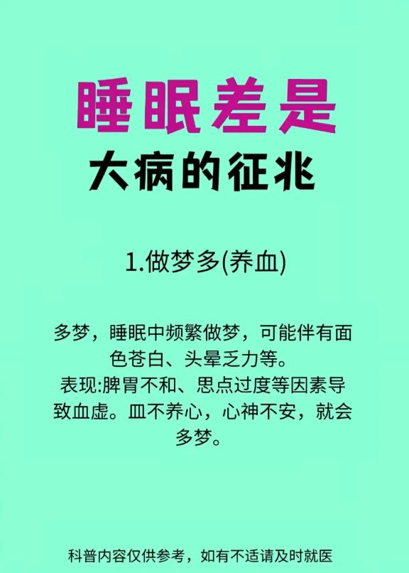 长期睡眠质量差，或是身体发出的预警信号