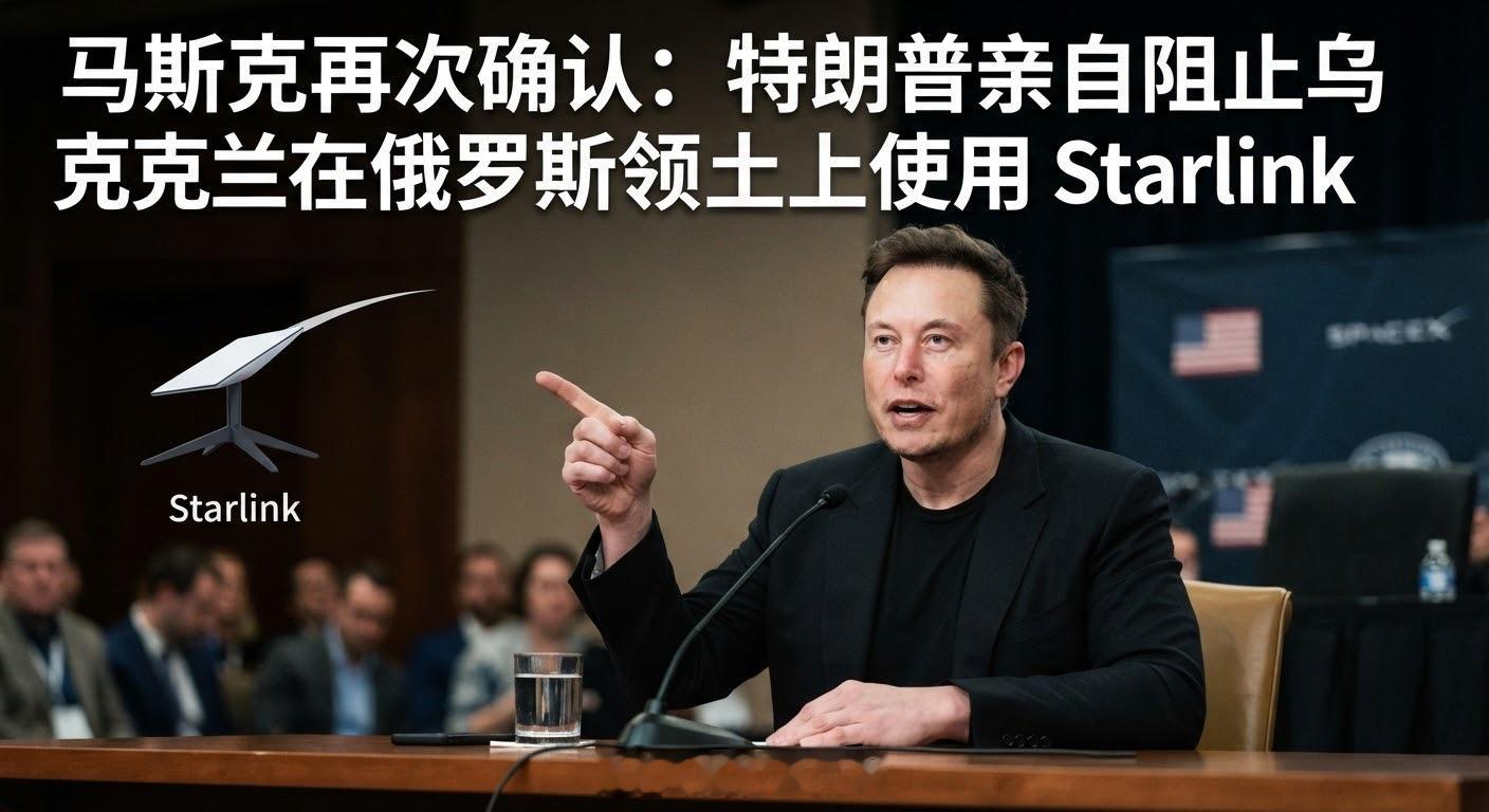 马斯克再次确认，是特朗普亲自阻止乌克兰在俄罗斯领土上使用 Starlink 的能