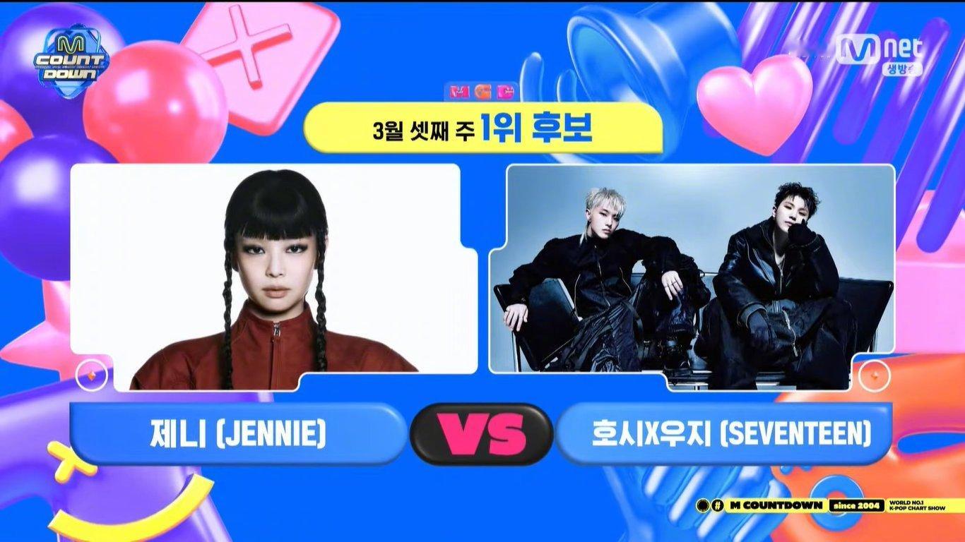 【Mnet】今日《M！CountDown》节目一位候补，JENNIE & HxW