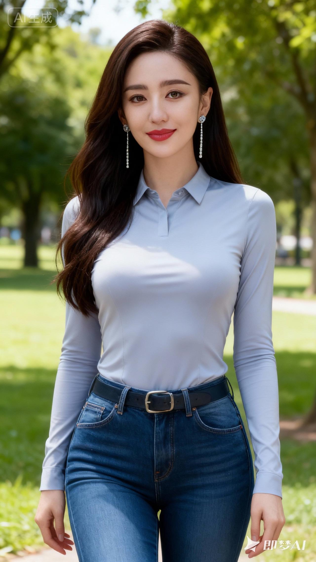 清新自然，优雅气质，蓝白搭配，夏日清新穿搭