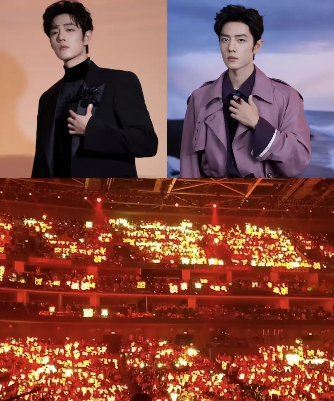 2020跨年夜，东方卫视舞台，肖战刚开口，8秒红海刷屏，粉丝灯牌像约定好一样齐亮