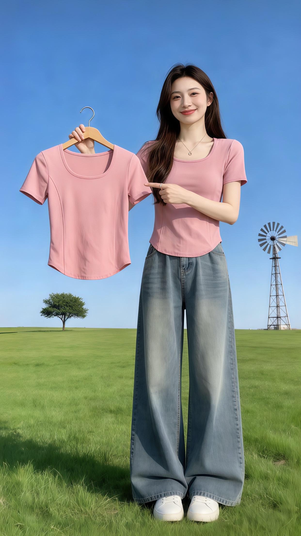 夏季短袖穿搭推荐 当普通女生用轻盈感穿搭打开春天 小个子的美女感漂亮上...