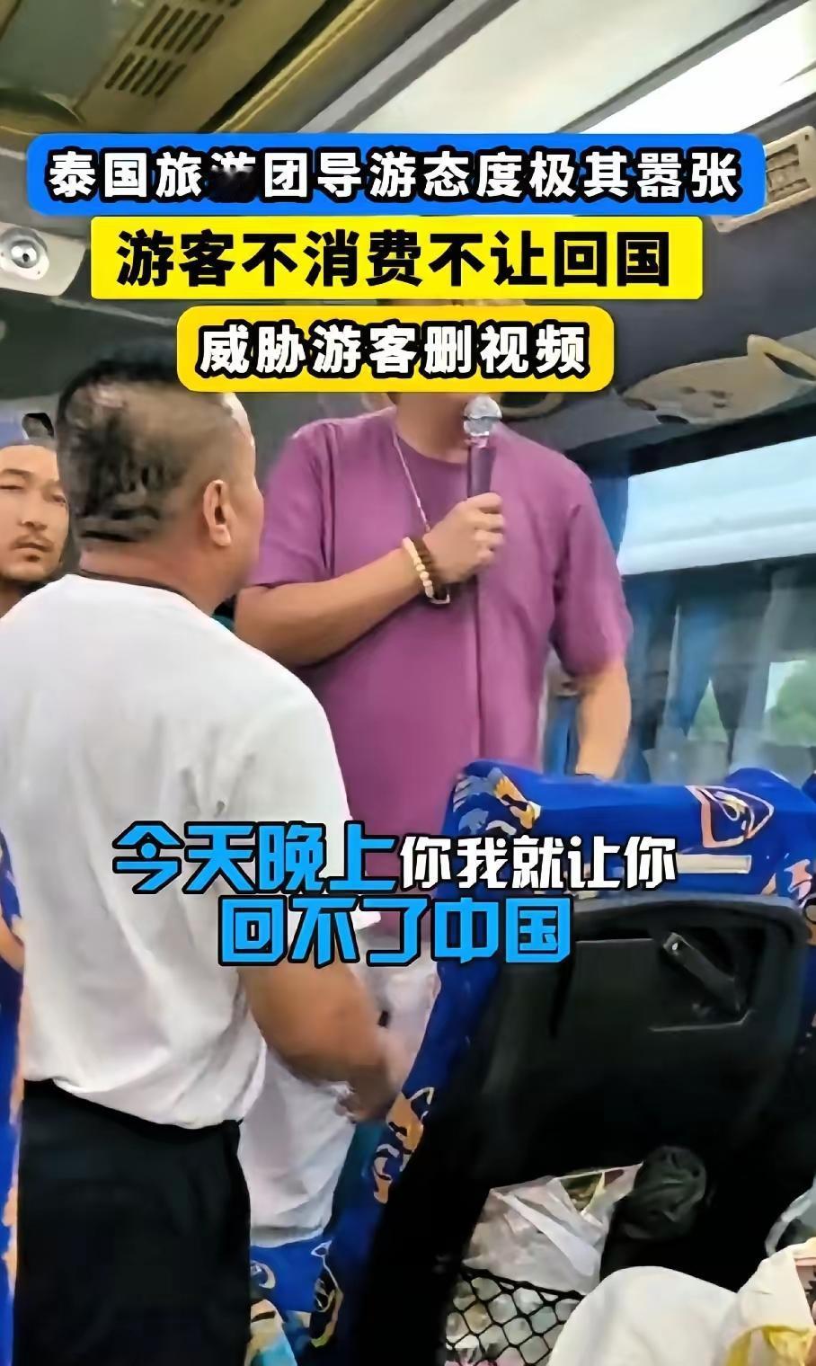 “把视频删了！今晚让你回不了中国！”泰国导游指着游客鼻子吼的样子，真把“低价团陷