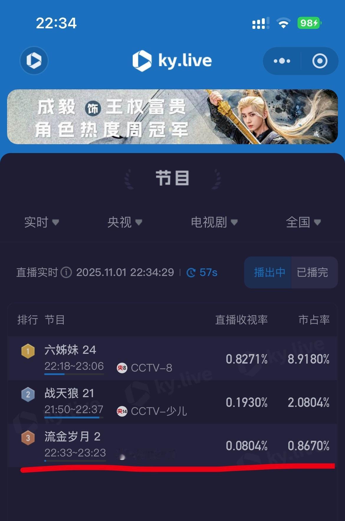 CCTV-11是懂蹭热度的，今天开始重播刘诗诗《流金岁月》[awsl] ​​​