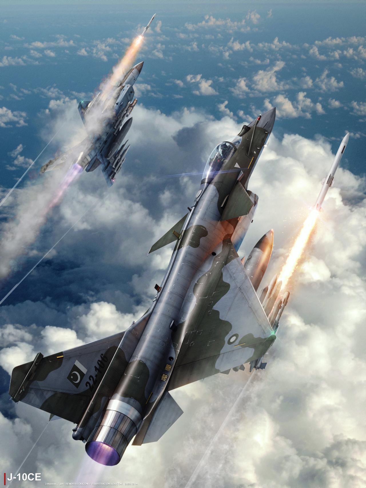 2026年5月7日，是印巴57空战一周年，巴基斯坦空军歼-10CE战斗机，在ZD