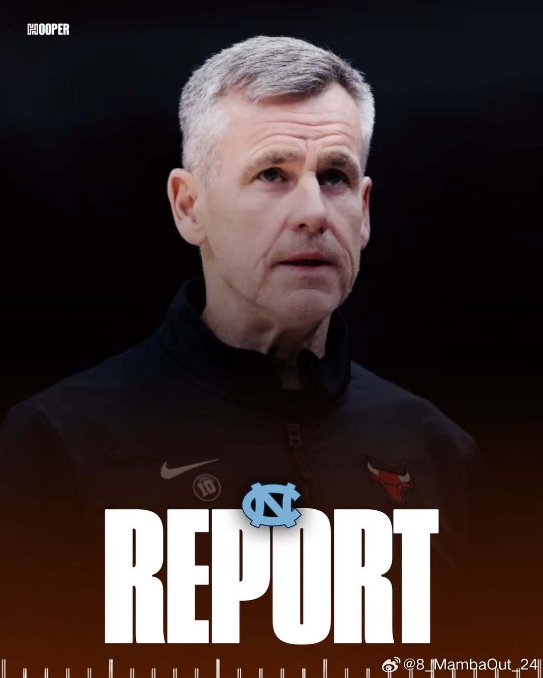 据Jeff Borzello报道，北卡罗来纳大学预计将全力追逐芝加哥公牛队主教练