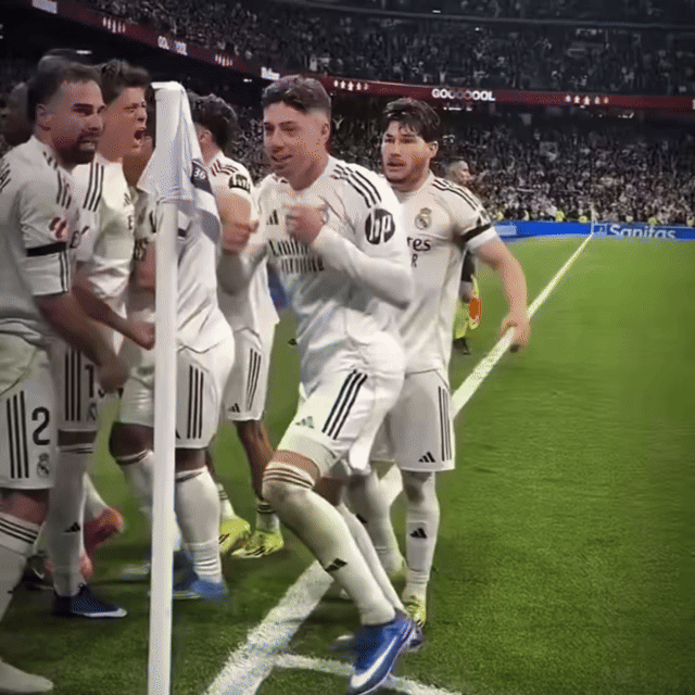 伯纳乌球场的角旗杆：🤕 