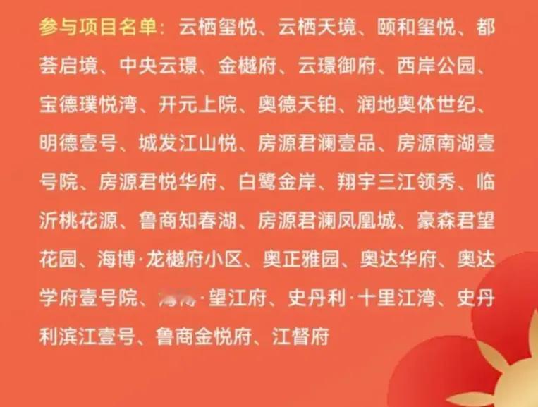 临沂首套、二套住房，最低首付比例统一为15%
临沂2025年的房产会来了
还有哪