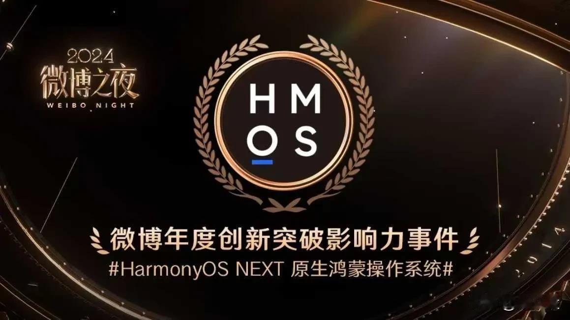 HarmonyOSNEXT 获评“微博年度创新突破影响力事件”，让世界见证中国自