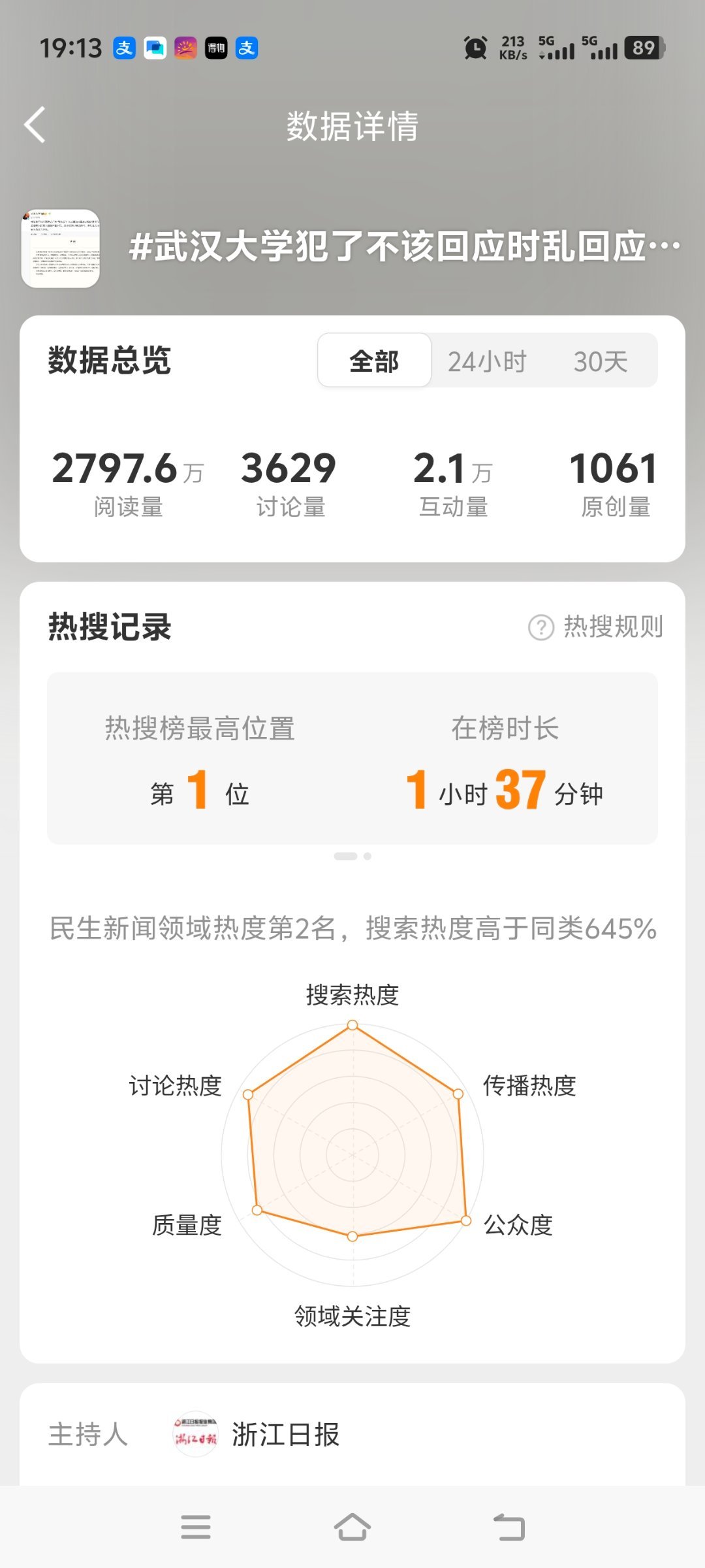 武汉大学犯了不该回应时乱回应大忌沈逸老师多年前曾说过，媒体应该是国家利益看门狗。