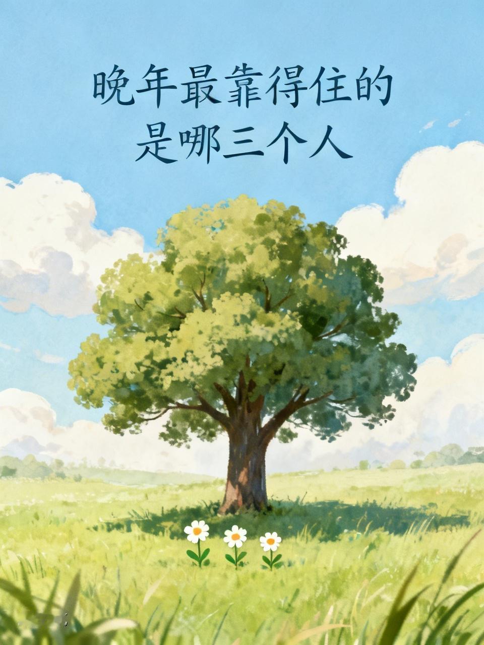 人到晚年，最靠得住的三个人分别是老伴、子女和自己。
相伴到老的爱人是晚年重要的“