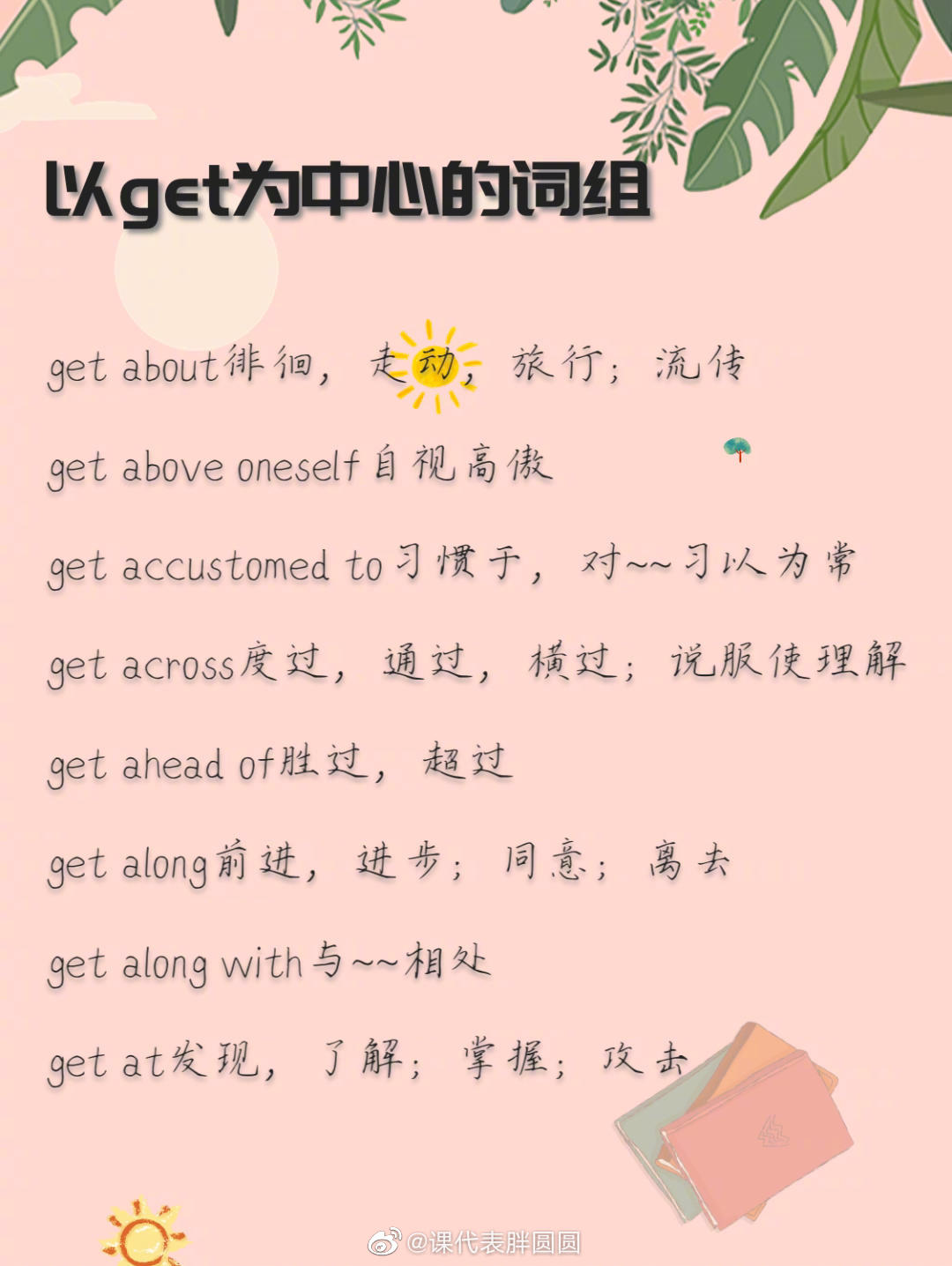 高考英语完形填空必备词组，冲鸭！