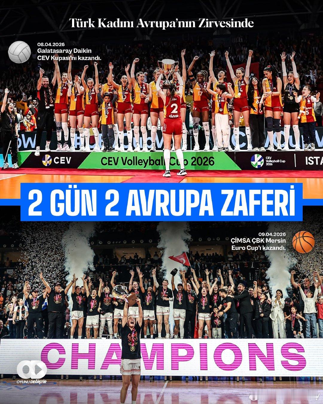 🇹🇷 土耳其女子俱乐部体育迎“黄金周”：短短两天，她们在48小时内连创佳绩！