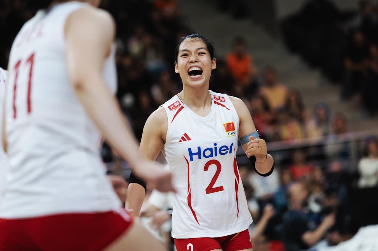 庄宇珊1攻1防，中国女排第三局25-22胜意大利
北京时间7月12日，女排世联赛