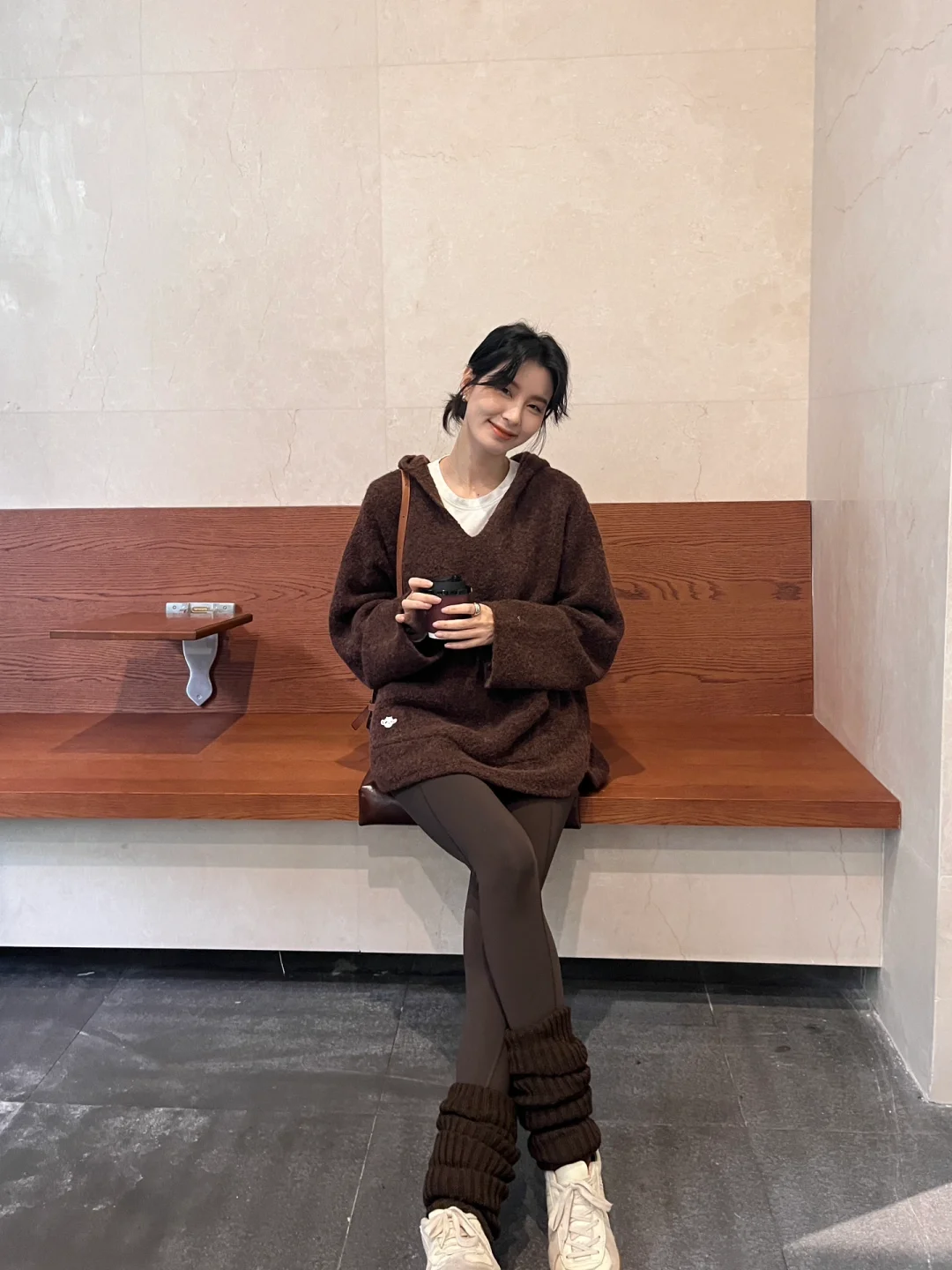 用软糯毛衣➕leggings打开圣诞月穿搭🎄