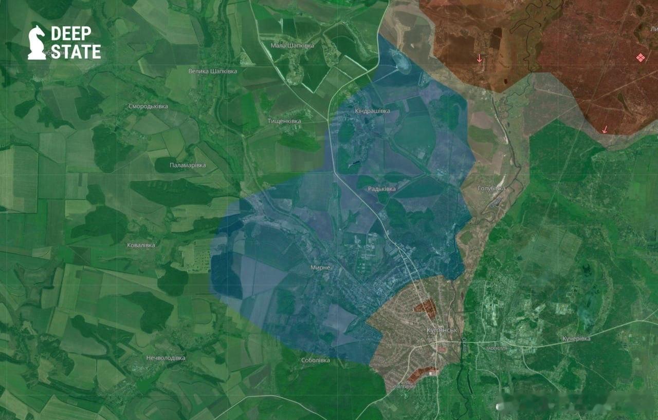 在库皮扬斯克的俄军被全部包围，该市西北郊区全部被乌克兰肃清 